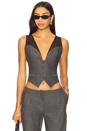 Lace Detailed Vest Top Ceren Ocak