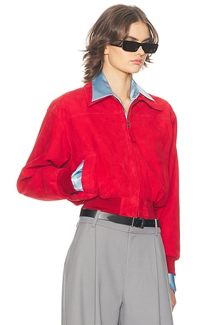 The Suede Zip Bomber Helsa